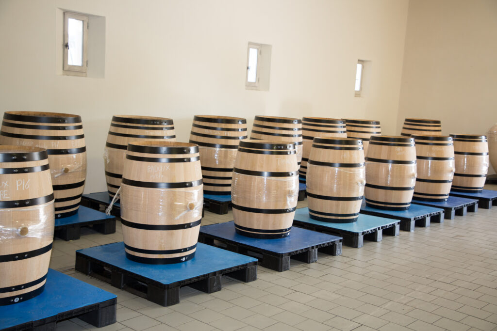 photographe chai barriques bordeaux